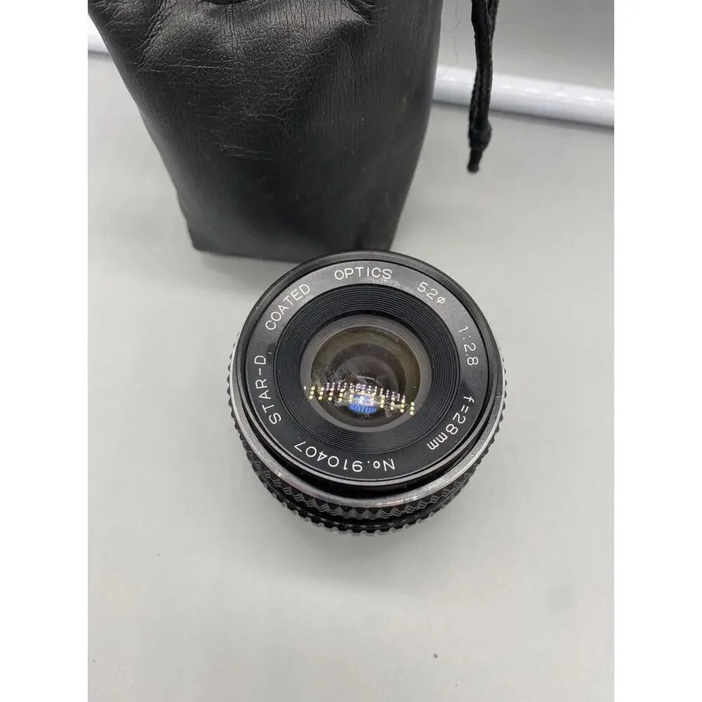 Lot Of 2 Star-D 1:2.8 28mm Camera Lens Optics Coated 901474 and 910407